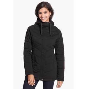 The North Face Miss Kit Quilted Full-Zip Hooded Jacket in Black SZ XL